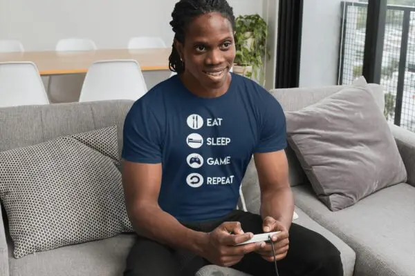 Tee Shirt Eat Sleep Game Repeat
