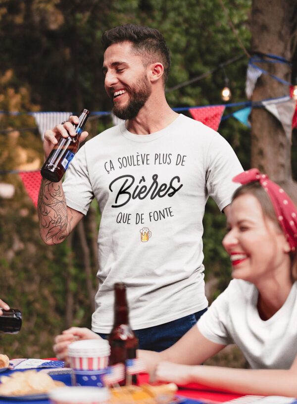 t shirt Ça soulève plus de bières que de fonte