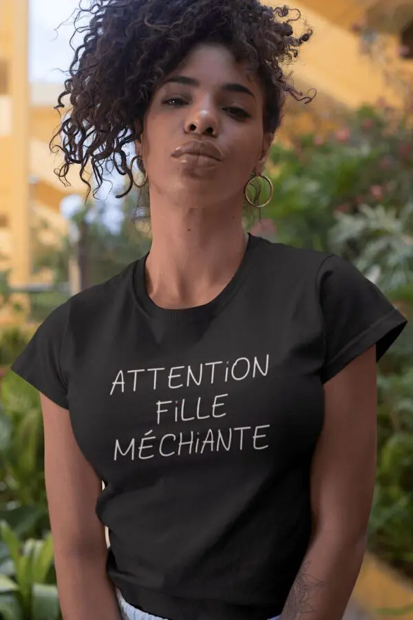 Tee Shirt Fille méchiante - Pour Femme Tee Shirt Fille méchiante - Pour Femme