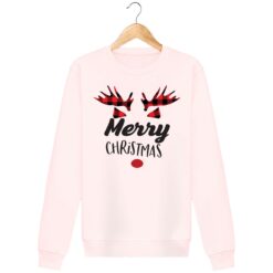 Pull De Noël Femme Oversize - Sweat-shirt Imprimé Merry Christmas - Manches Longues Décontracté - T-shirt De Fête