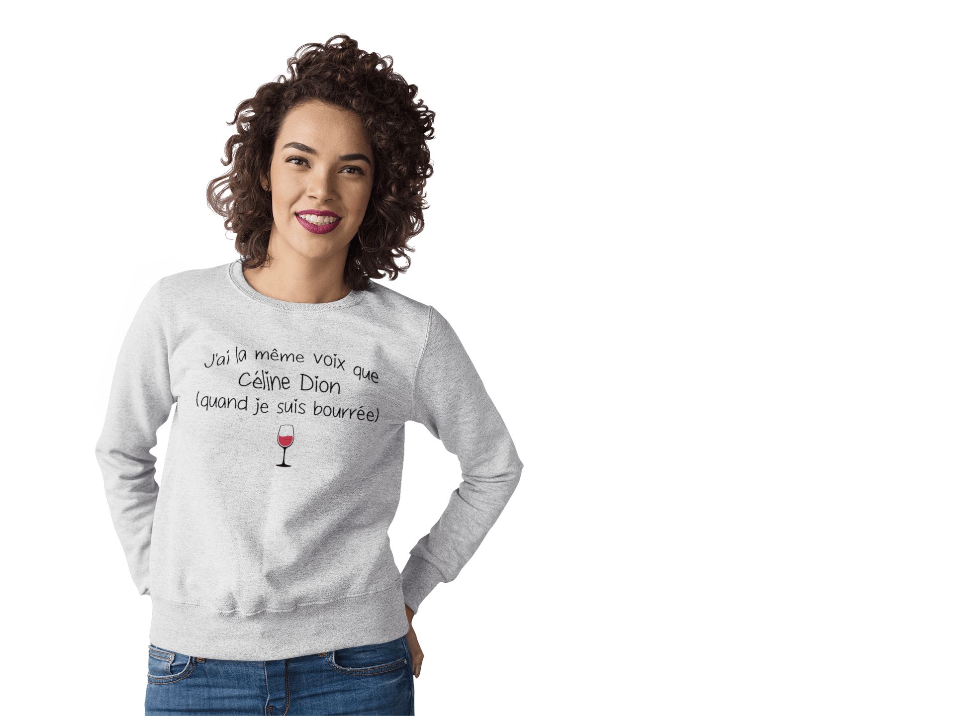 Pull Céline Dion J'ai la même voix que Céline - Pour Femme Pull Céline Dion J'ai la même voix que Céline - Pour Femme