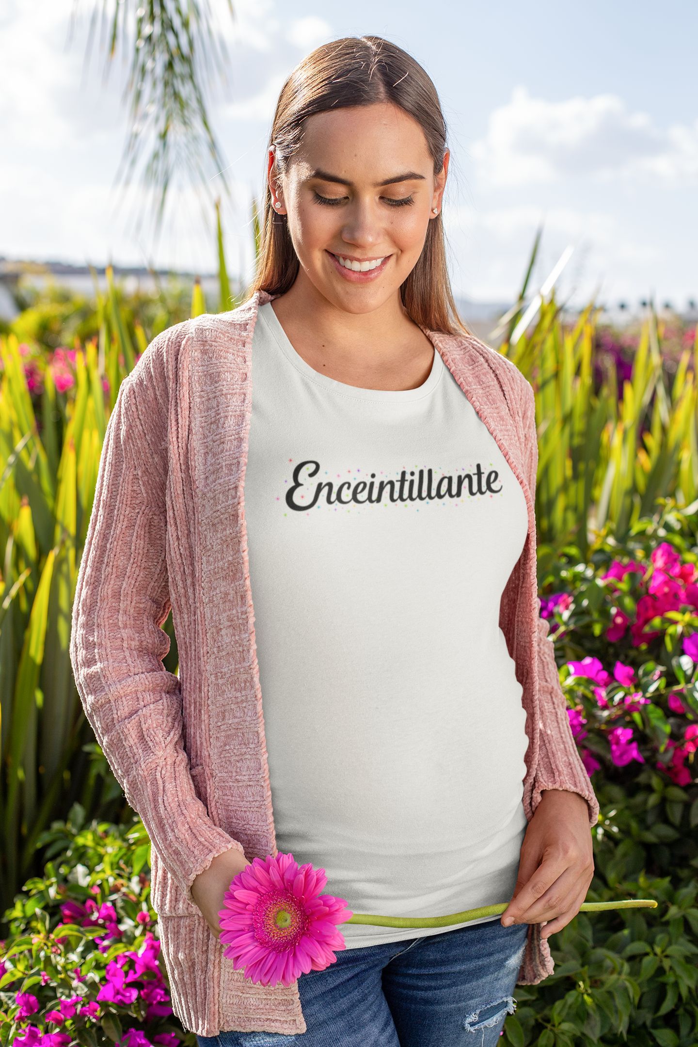 T-Shirt "Future Maman" - Cadeau Grossesse Humoristique En Coton