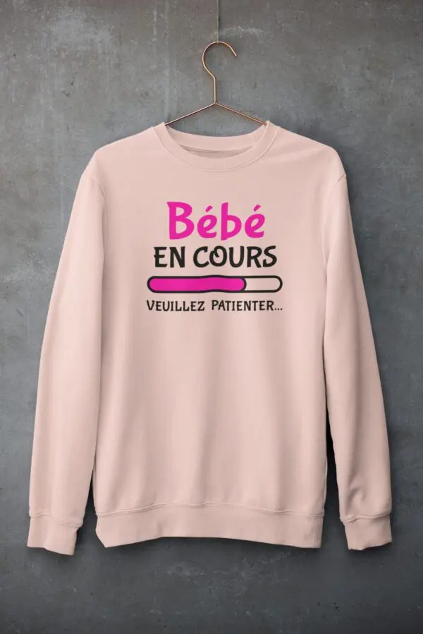Sweat de grossesse Bébé en cours - Pour Femme Sweat de grossesse Bébé en cours - Pour Femme