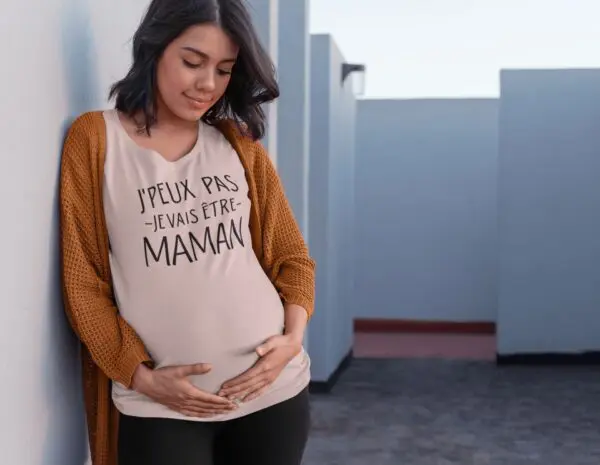 t shirt grossesse je peux pas je vais être maman