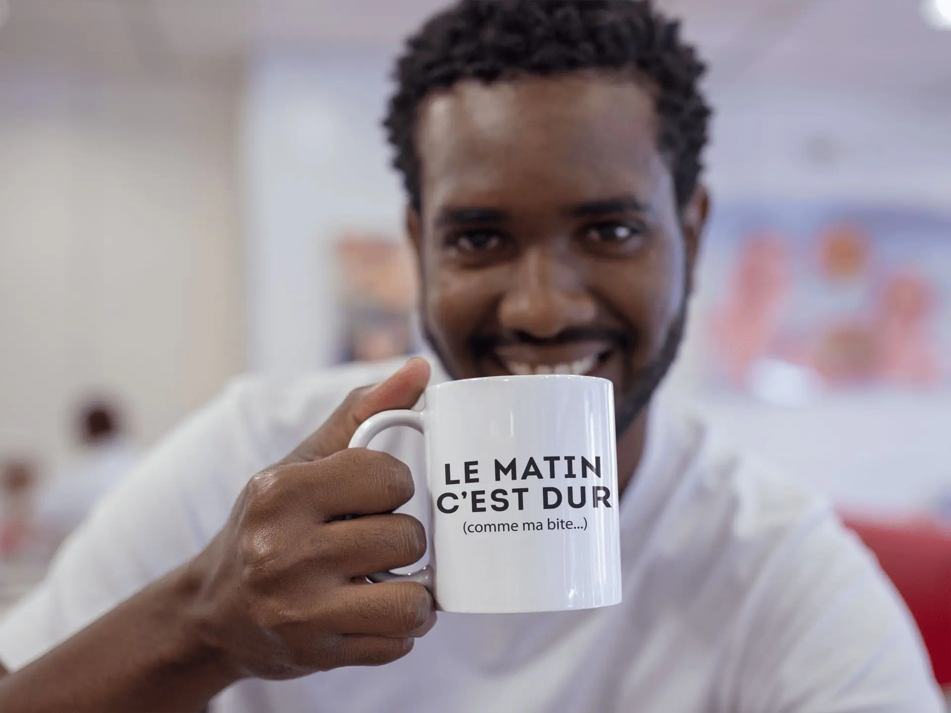 Mug drôle Le matin c'est dur, comme ma bite Mug drôle Le matin c'est dur, comme ma bite