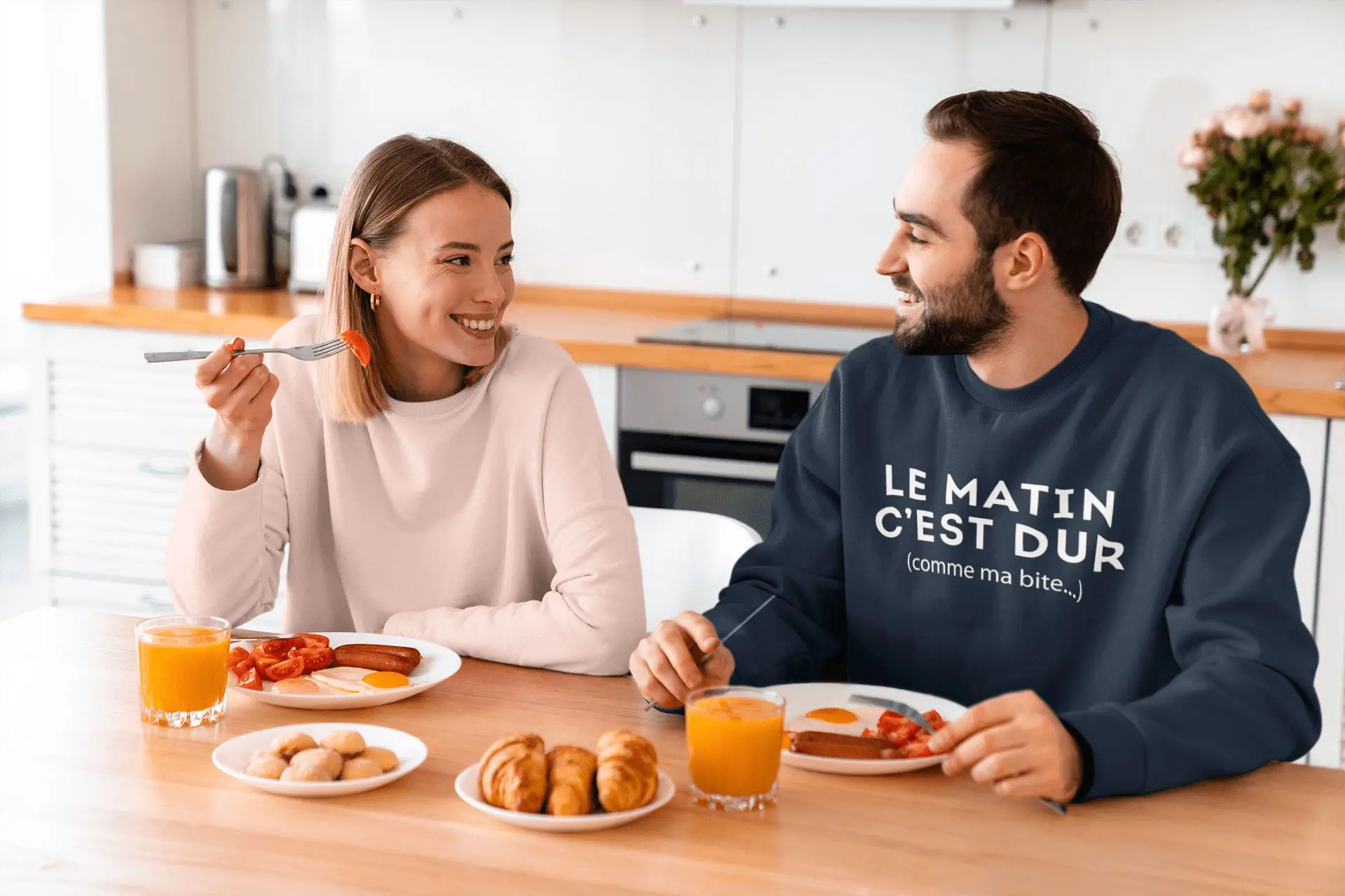 Sweat Le matin c'est dur, comme ma bite - Pour Homme Sweat Le matin c'est dur, comme ma bite - Pour Homme