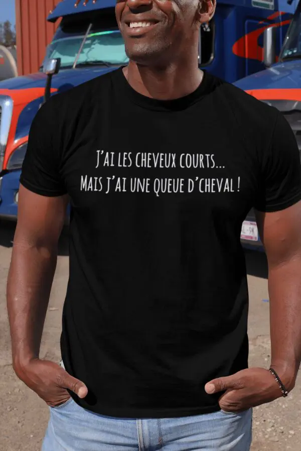 t shirt j'ai les cheveux courts mais j'ai une queue de cheval