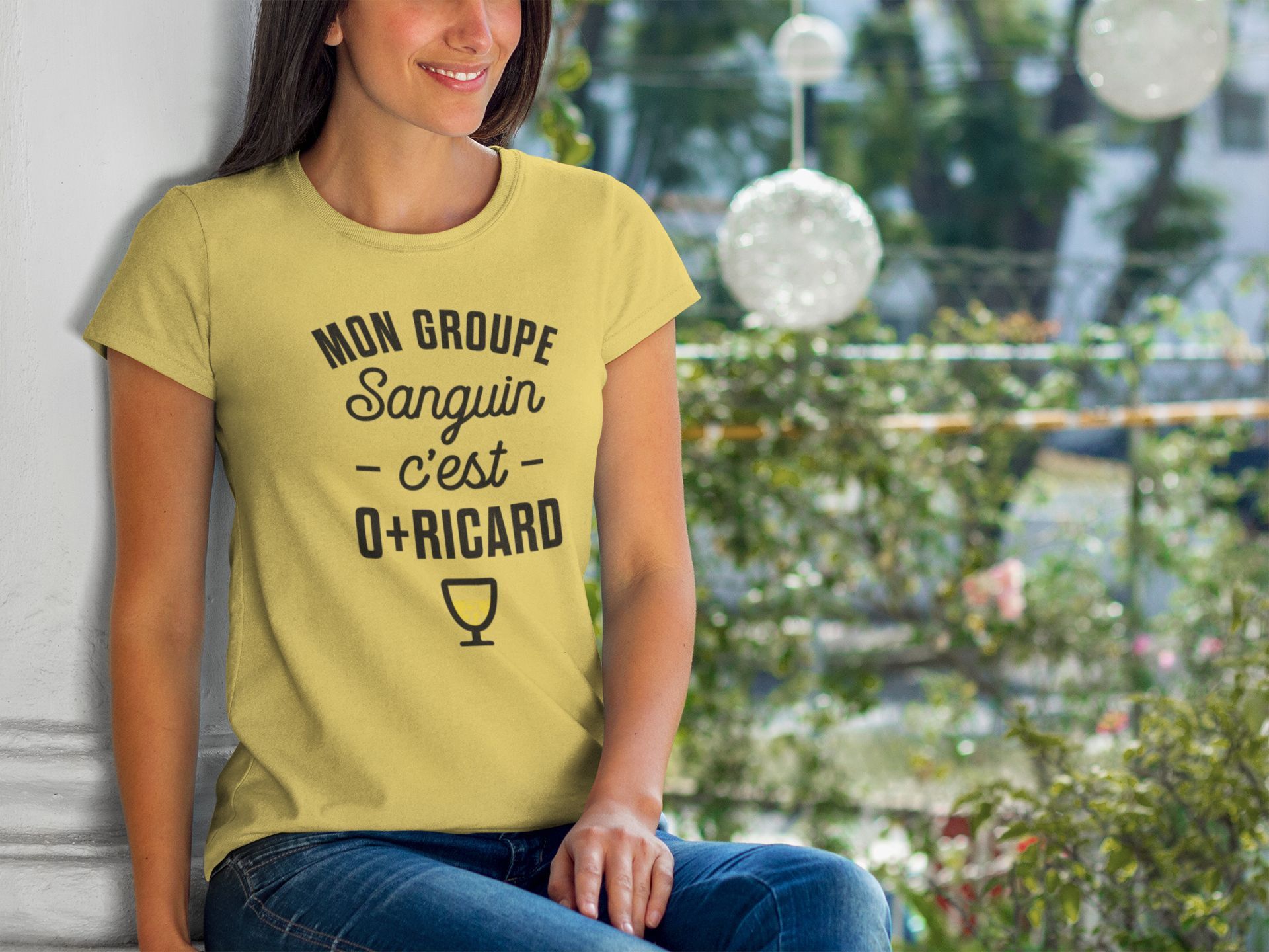 Men's En Cas D'Accident Mon Groupe Sanguin Est O Ricard Cotton T-shirts main image 0