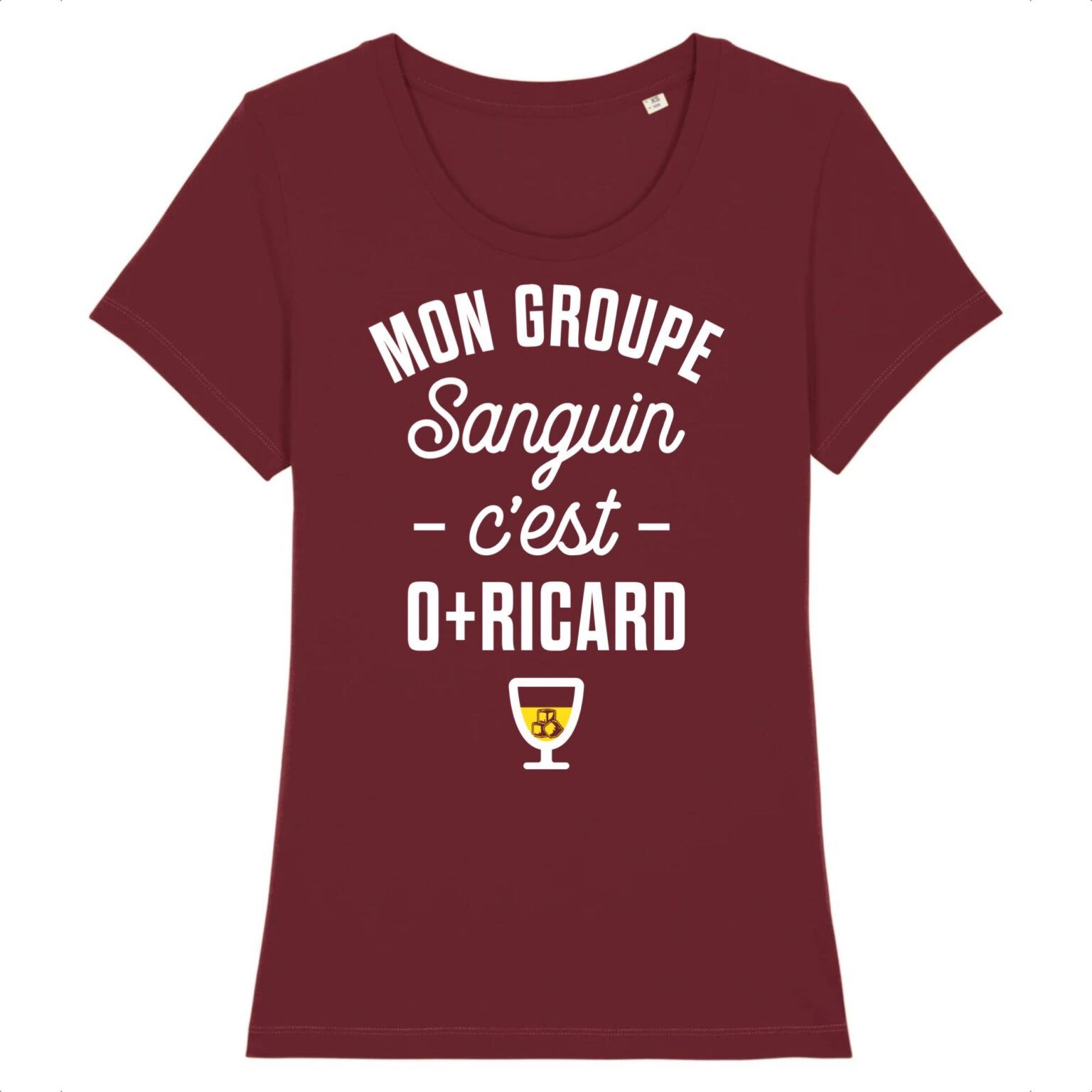 Men's En Cas D'Accident Mon Groupe Sanguin Est O Ricard Cotton T-shirts main image 1
