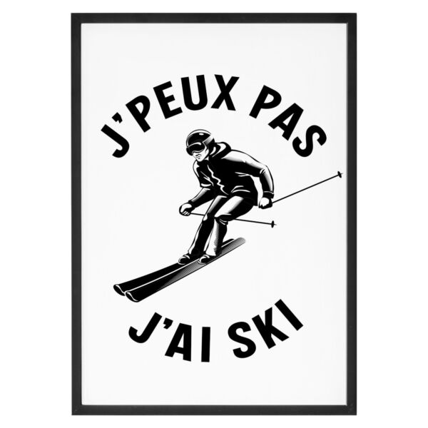 Affiche J'peux pas j'ai ski