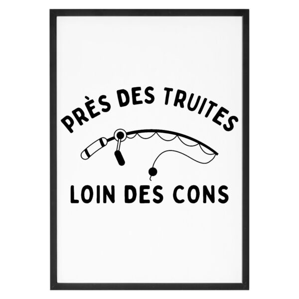 Affiche Près des truites, loin des cons