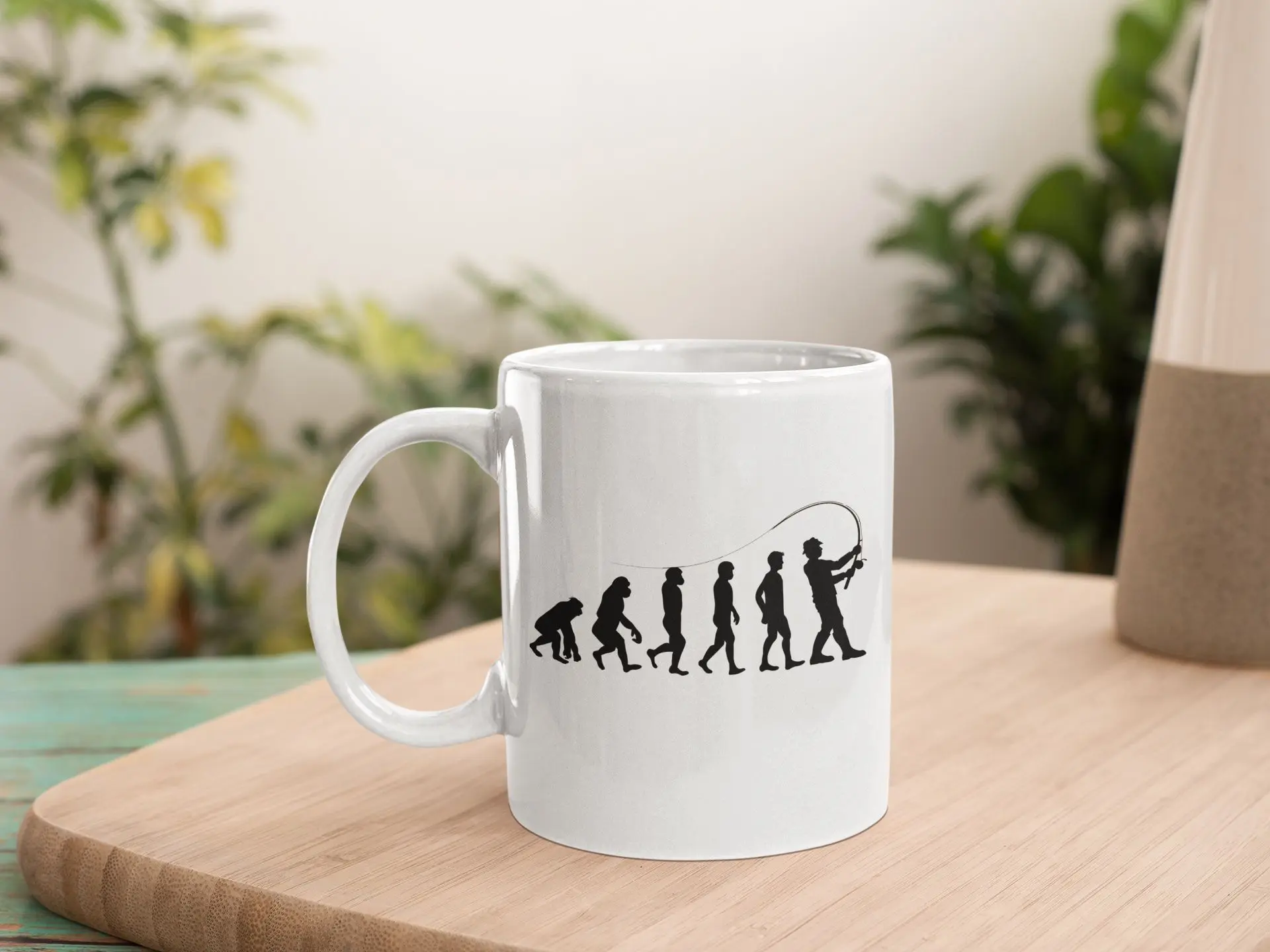 Mug Pêche, évolution de l'homme Mug Pêche, évolution de l'homme