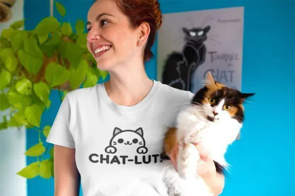 Tee Shirt Chat-lut - Pour Femme