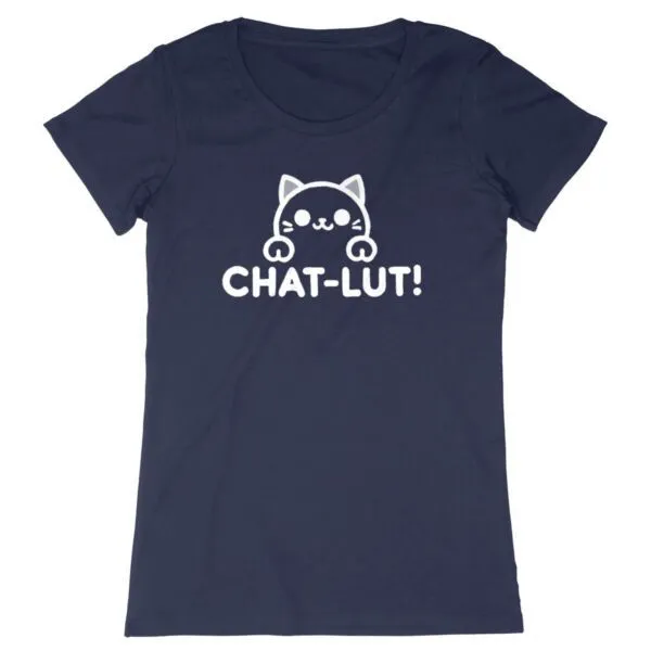 Tee Shirt Chat-lut - Pour Femme Tee Shirt Chat-lut - Pour Femme
