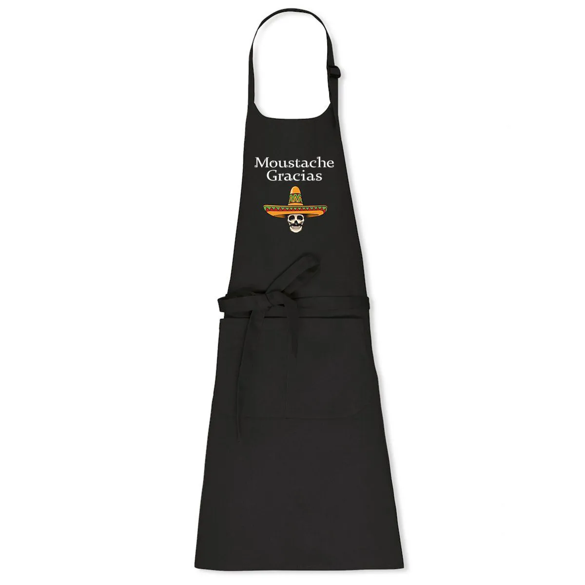 Tablier de cuisine Moustache Gracias - 100% coton bio Tablier de cuisine Moustache Gracias - 100% coton bio