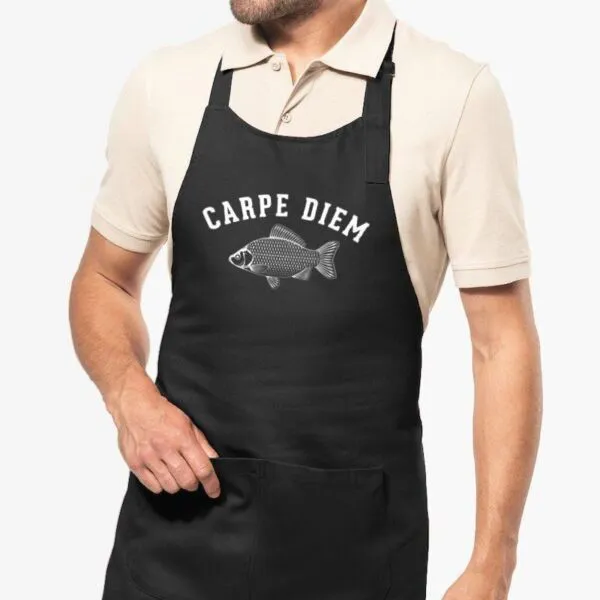 Tablier de cuisine Carpe Diem - 100% coton bio