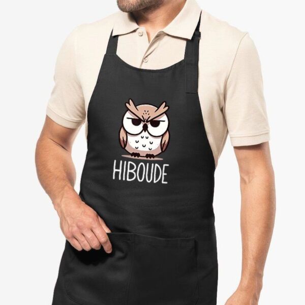 Tablier de cuisine Hiboude - 100% coton bio