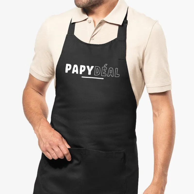 Tablier cuisine homme Papydéal - 100% coton bio Tablier cuisine homme Papydéal - 100% coton bio