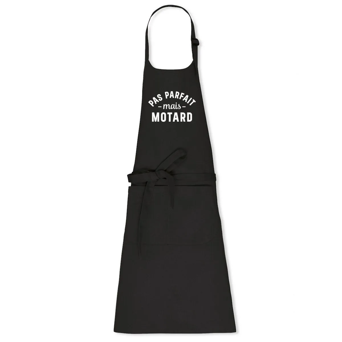 Tablier de cuisine Pas parfait mais motard - 100% coton bio Tablier de cuisine Pas parfait mais motard - 100% coton bio
