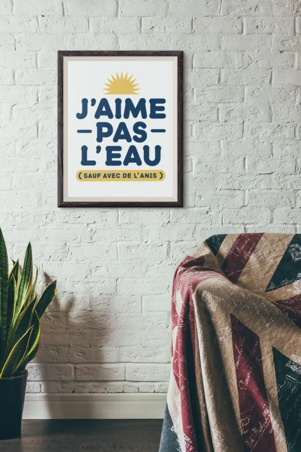 Poster Ricard J'aime pas l'eau