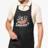 Tablier homme humour Qui veut ma saucisse - 100% coton bio