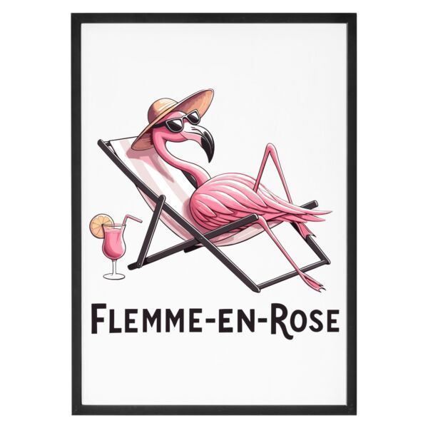 Affiche Flemme en rose