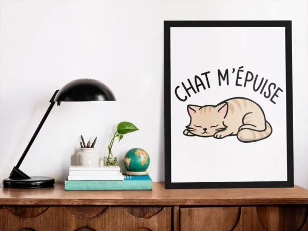 Poster Chat m'épuise