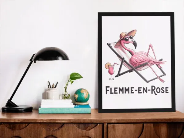 Poster Flemme en rose