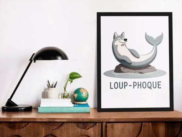 Poster Loup-Phoque