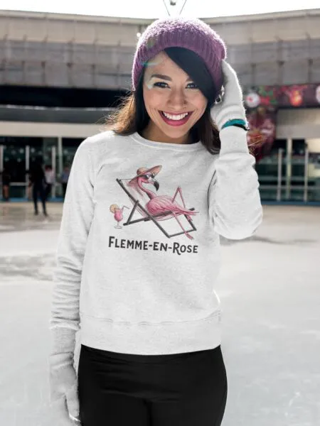 Sweat Flemme en rose - Unisexe