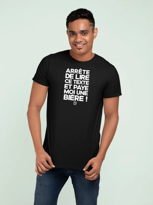 T shirt Paye moi une bière pour homme