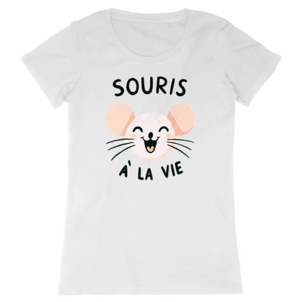 Tee Shirt Souris à la vie - Pour Femme