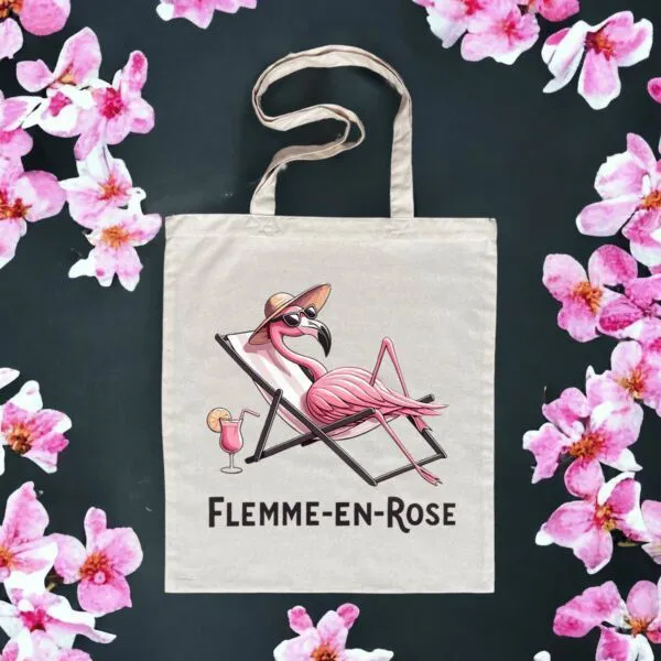 Tote bag Flemme en rose