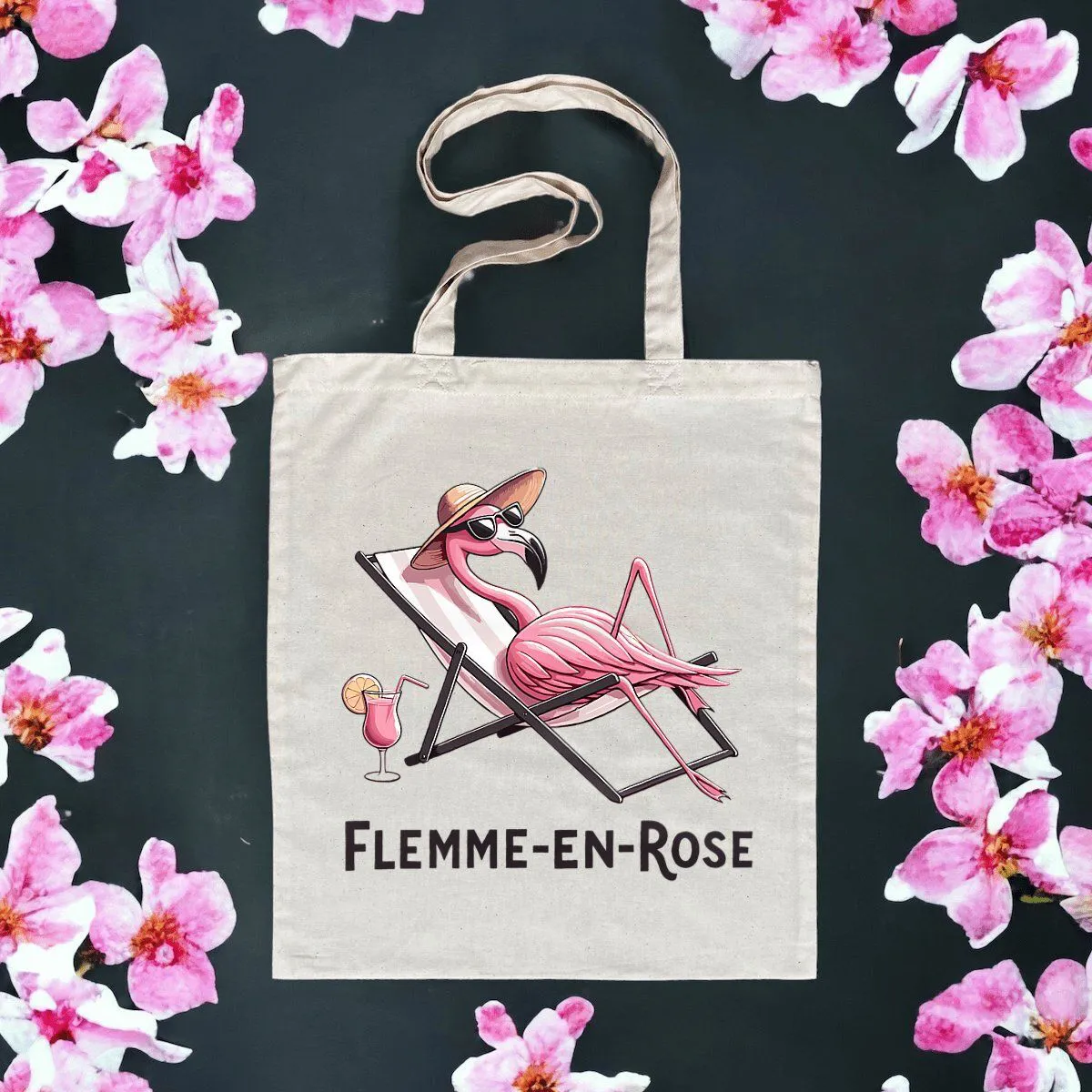 Tote bag Flemme en rose Tote bag Flemme en rose