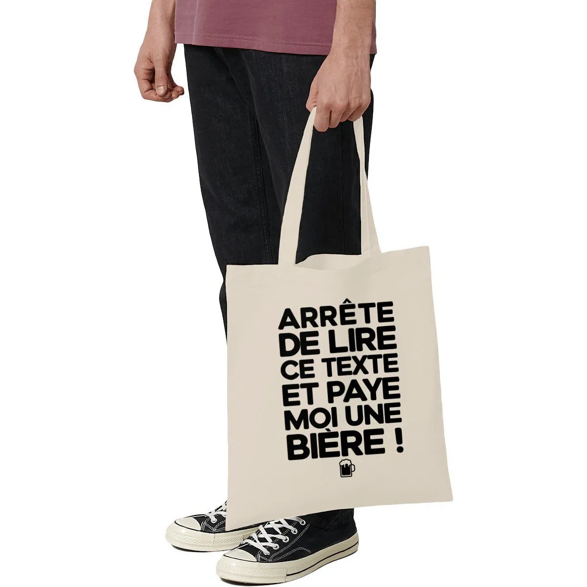 Tote bag Paye moi une bière Tote bag Paye moi une bière