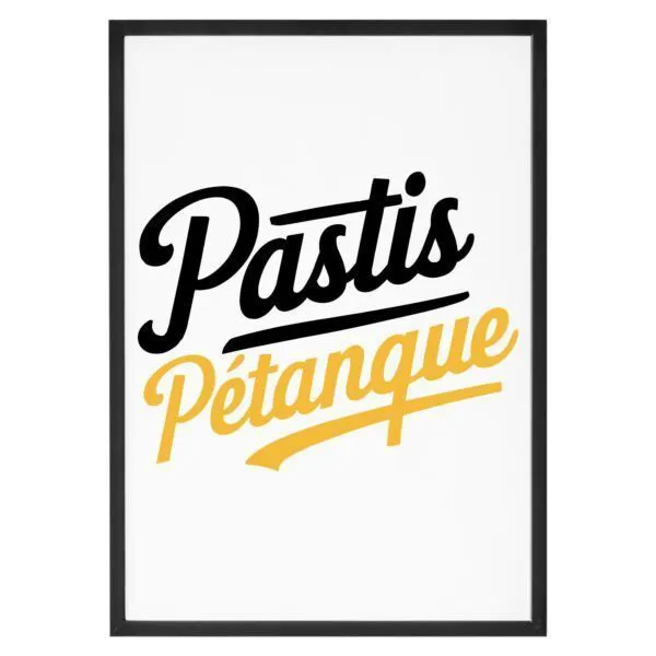 Affiche Pastis pétanque