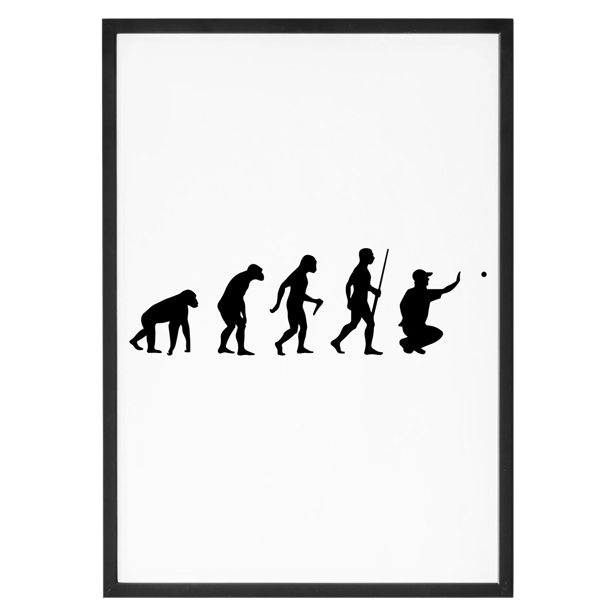 Affiche Pétanque, évolution de l'homme Affiche Pétanque, évolution de l'homme