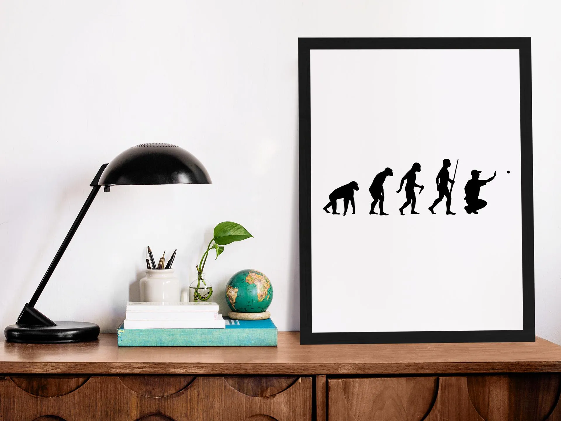 Affiche Pétanque, évolution de l'homme Affiche Pétanque, évolution de l'homme