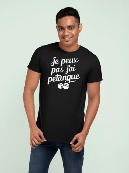 T Shirt Je peux pas j'ai pétanque - Pour Homme