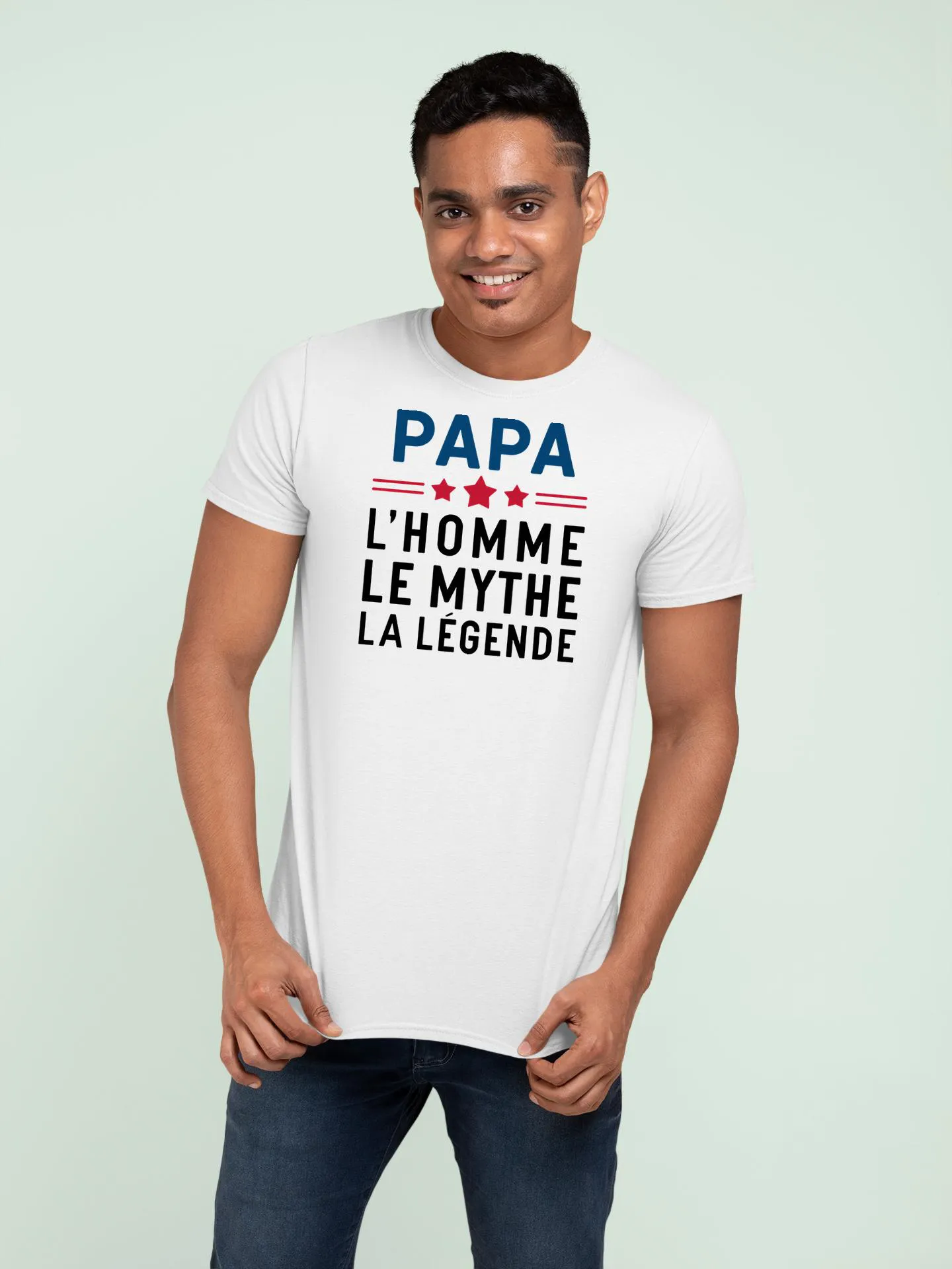 T Shirt Papa, l'homme le mythe la légende - Pour Homme T Shirt Papa, l'homme le mythe la légende - Pour Homme
