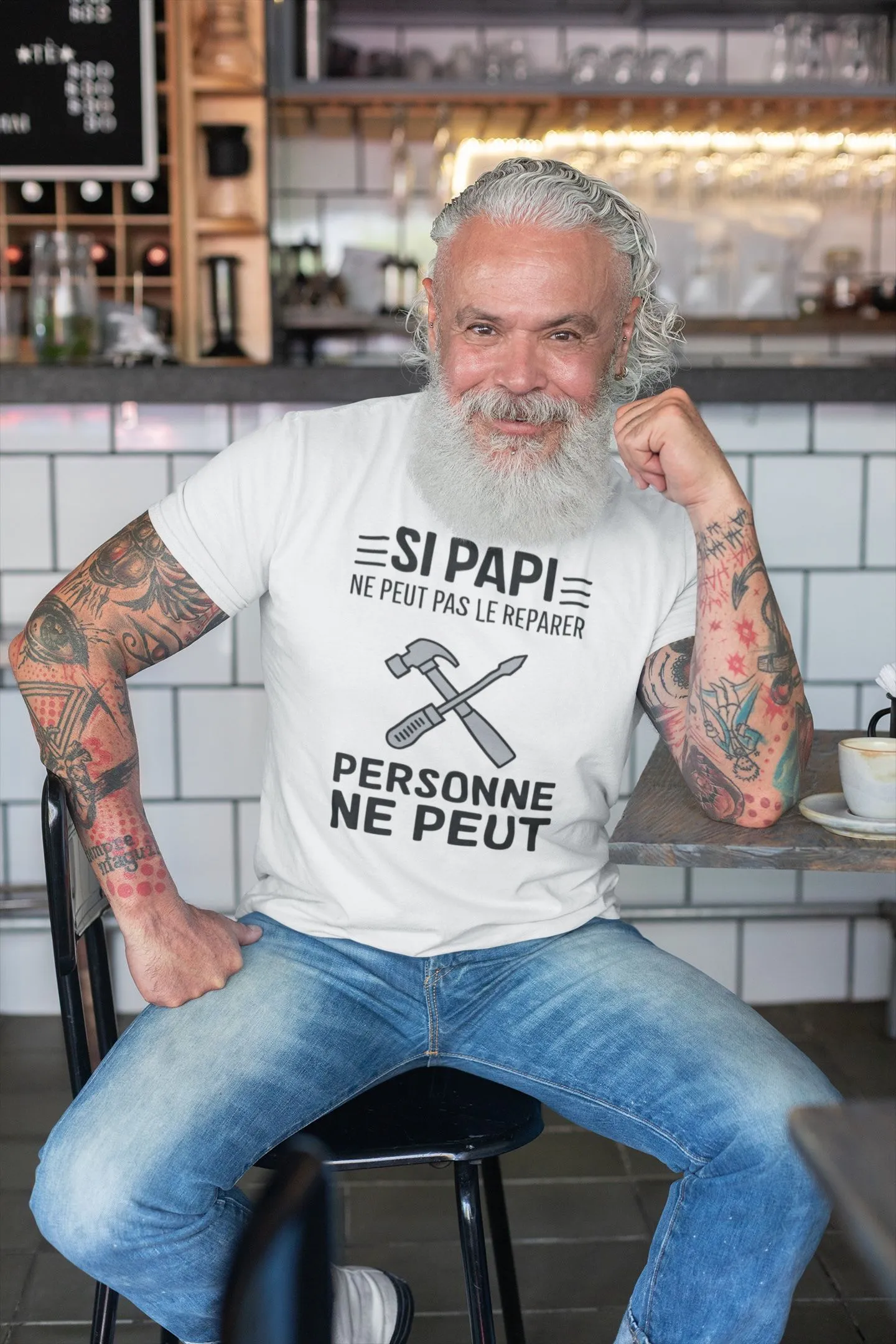 T Shirt Si papi ne peut pas le réparer - Pour Homme T Shirt Si papi ne peut pas le réparer - Pour Homme