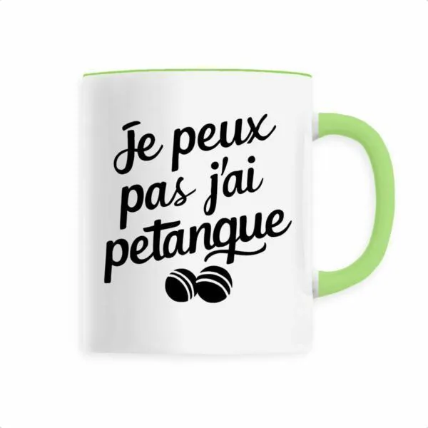 Mug Je peux pas j'ai pétanque Mug Je peux pas j'ai pétanque