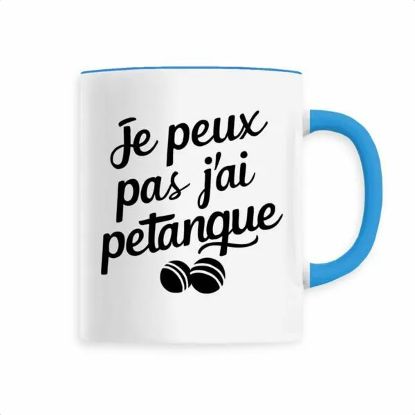 Mug Je peux pas j'ai pétanque Mug Je peux pas j'ai pétanque