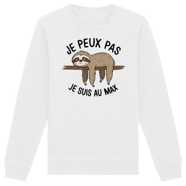 Sweat Je peux pas je suis au max - Unisexe