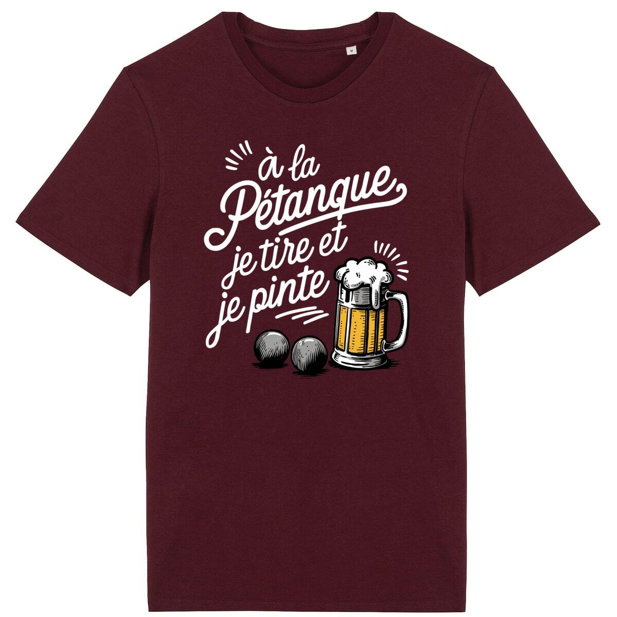 T Shirt À la pétanque je tire et je pinte - Pour Homme T Shirt À la pétanque je tire et je pinte - Pour Homme