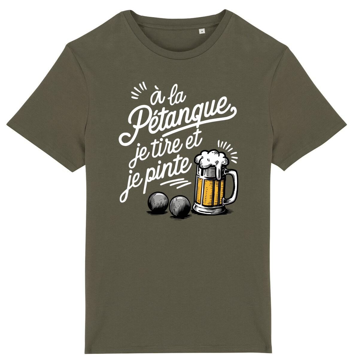 T Shirt À la pétanque je tire et je pinte - Pour Homme T Shirt À la pétanque je tire et je pinte - Pour Homme