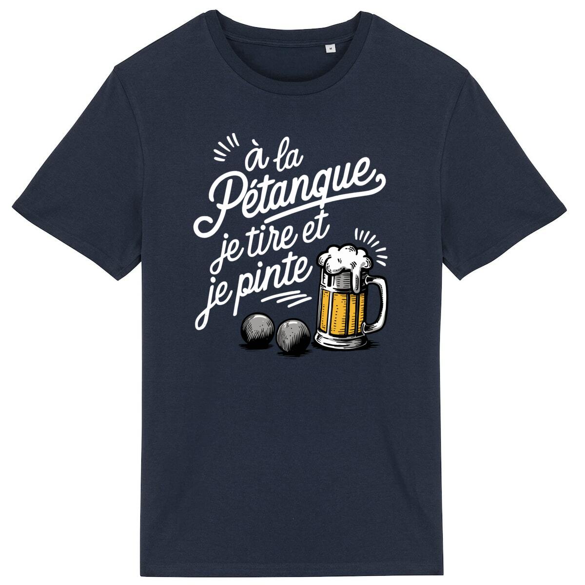 T Shirt À la pétanque je tire et je pinte - Pour Homme T Shirt À la pétanque je tire et je pinte - Pour Homme