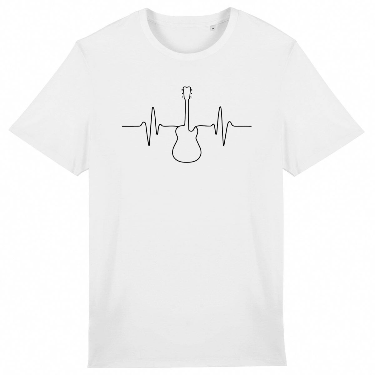 T Shirt « Guitare heartbeat » – Pour Homme