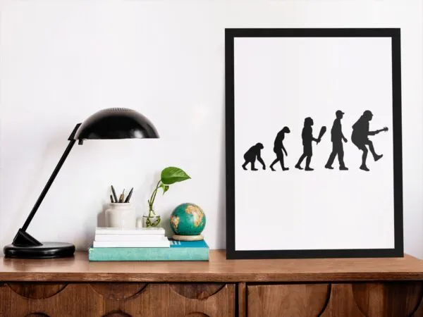 Poster Rock Evolution de l'homme