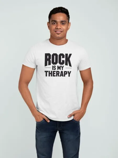 T Shirt Rock is my therapy - Pour Homme